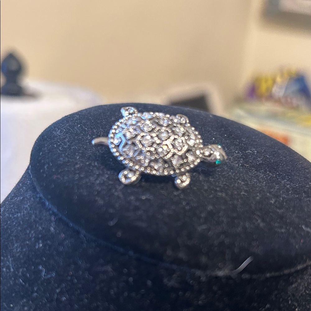 Landau Silver Turtle Brooch
